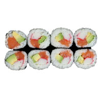 Futomaki Salmón, Aguacate y Surimi