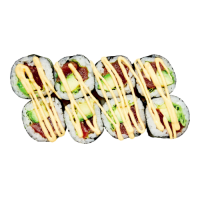 Futomaki especial Atún,Aguacate y Lechuga con Salsa Spicy